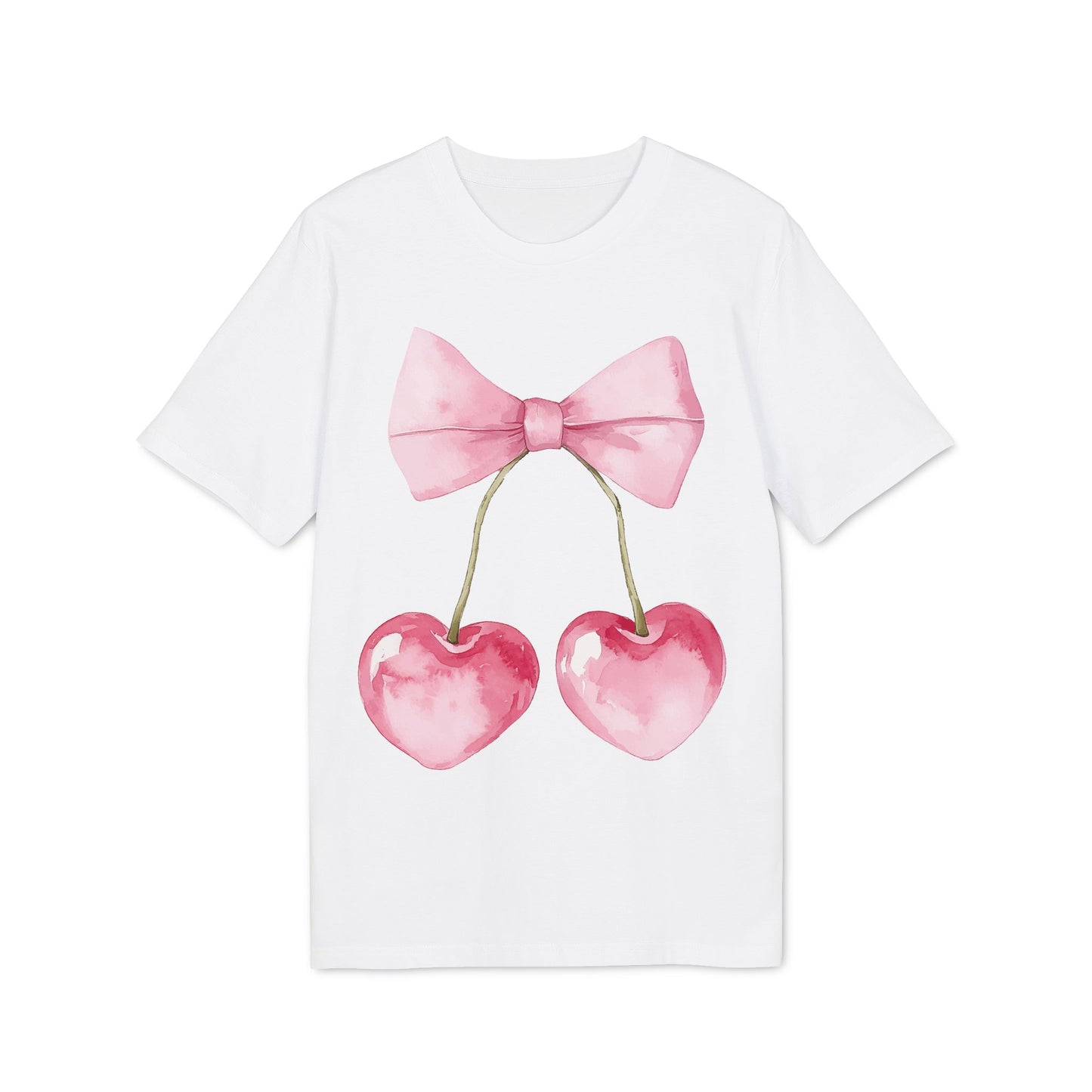 Kokettes Herz & Kirschen – Bio Unisex T-Shirt