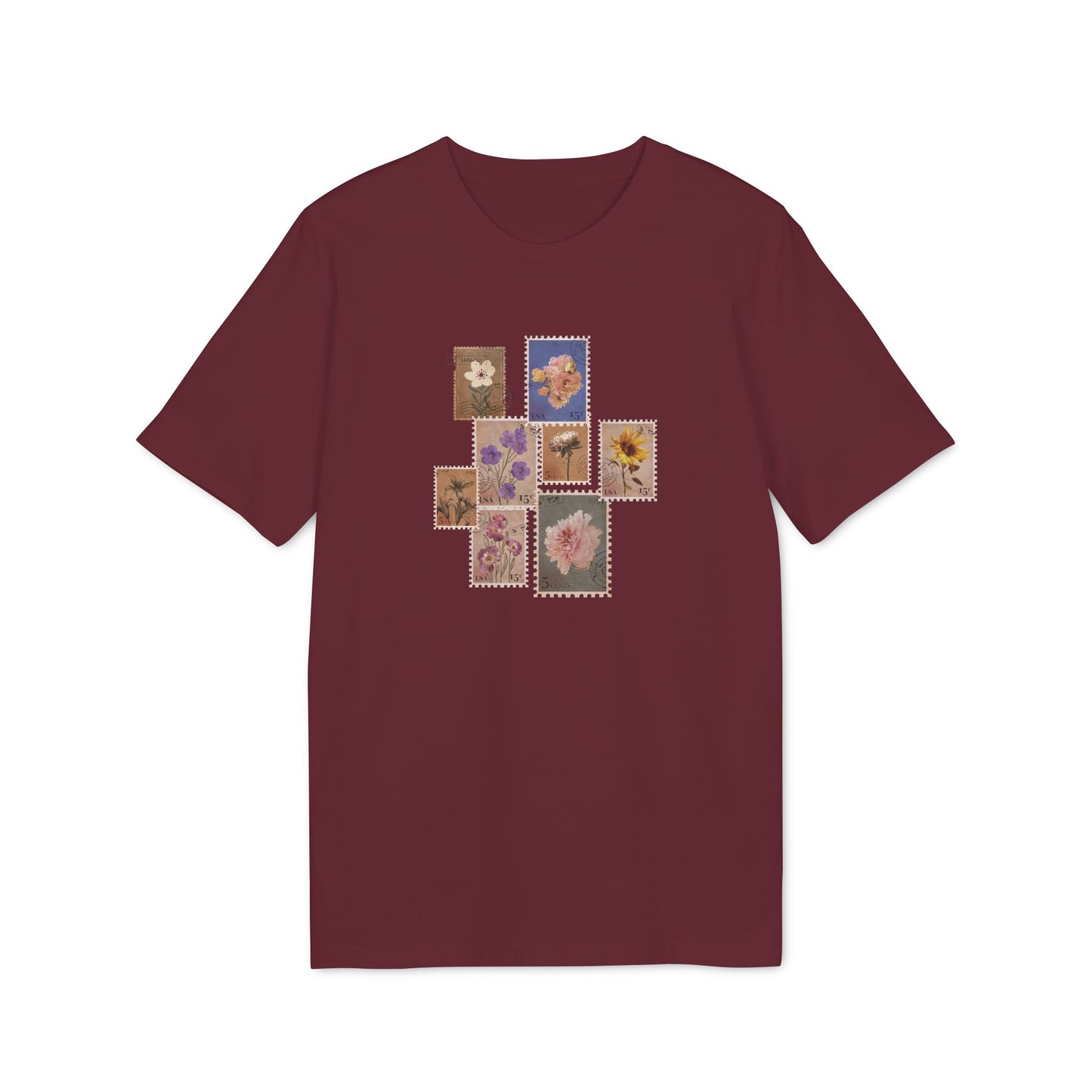 Flower Stamps – Bio Unisex T-Shirt