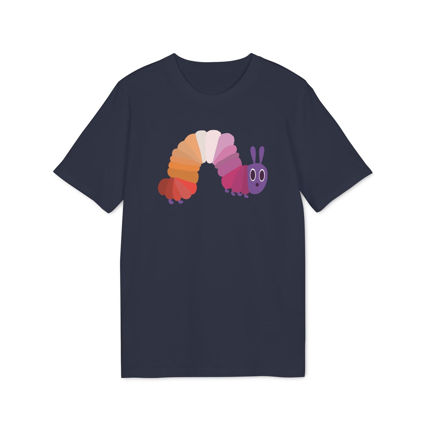 Lesbische Flagge Raupe – Bio Unisex T-Shirt