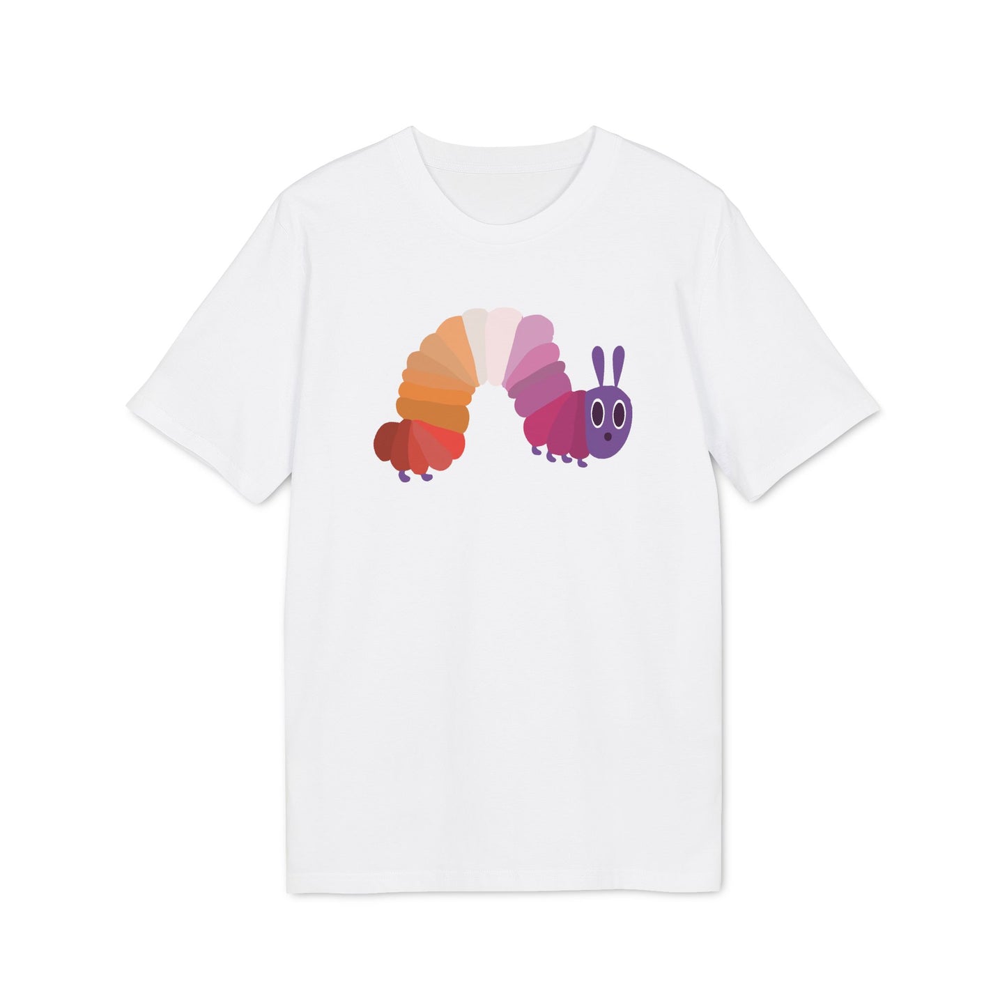 Lesbische Flagge Raupe – Bio Unisex T-Shirt