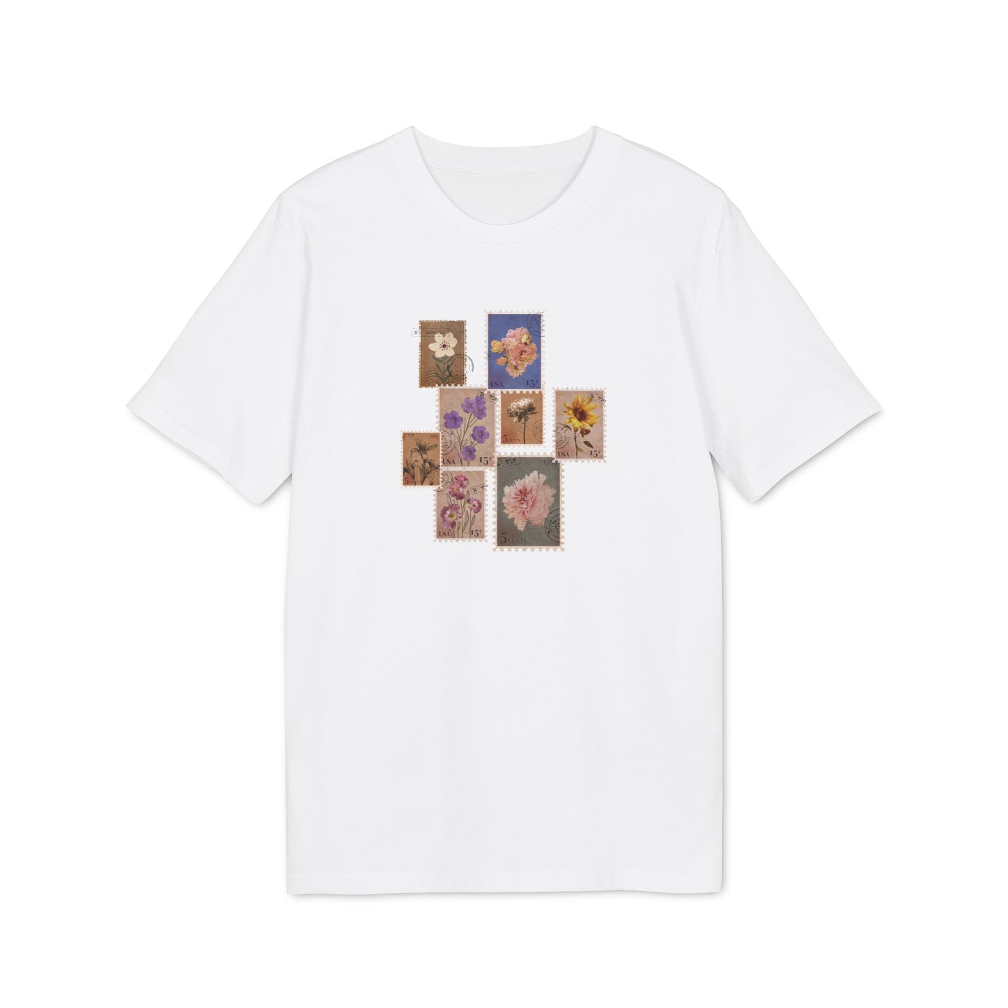 Flower Stamps – Bio Unisex T-Shirt