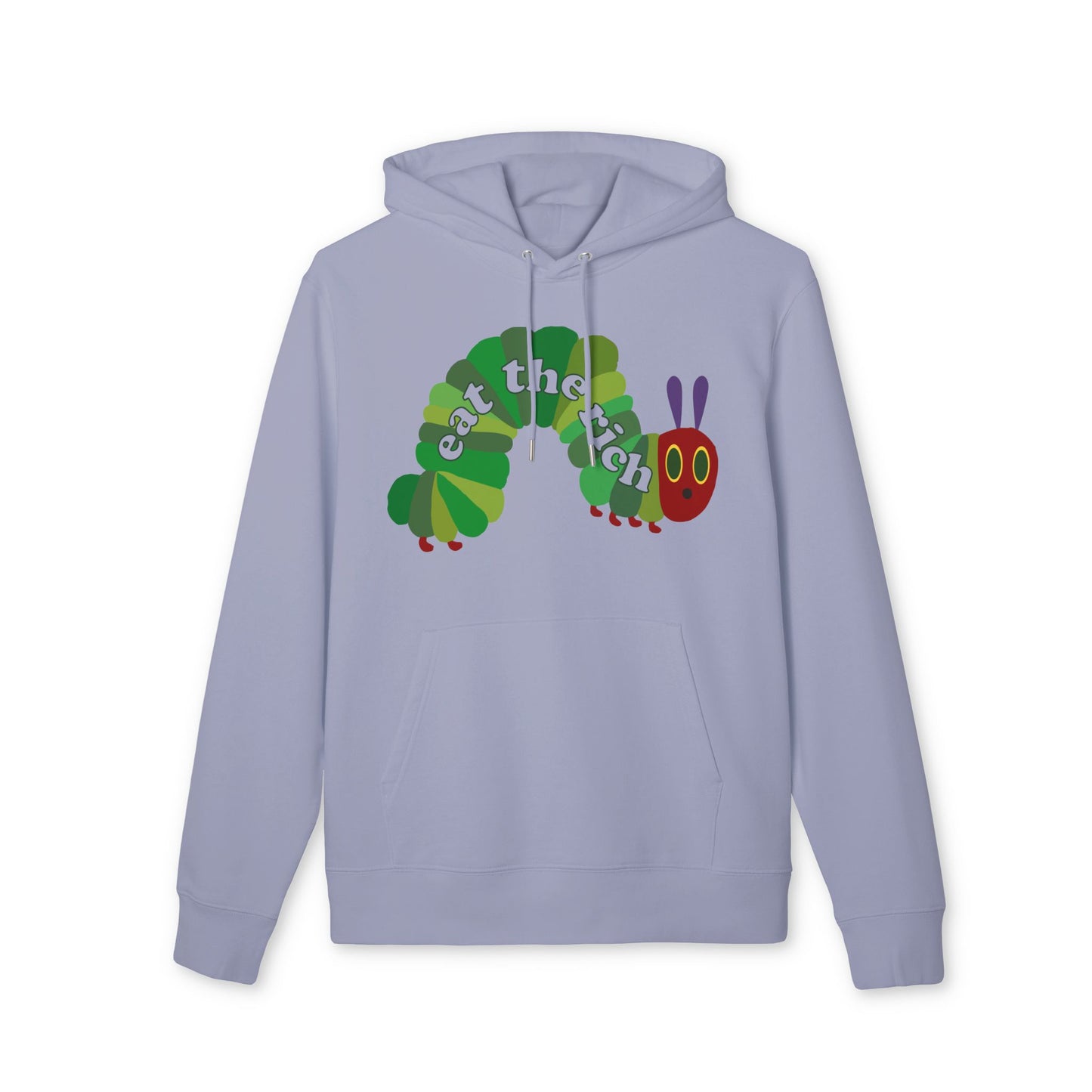 Eat The Rich Raupe – Bio Unisex Hoodie lavender