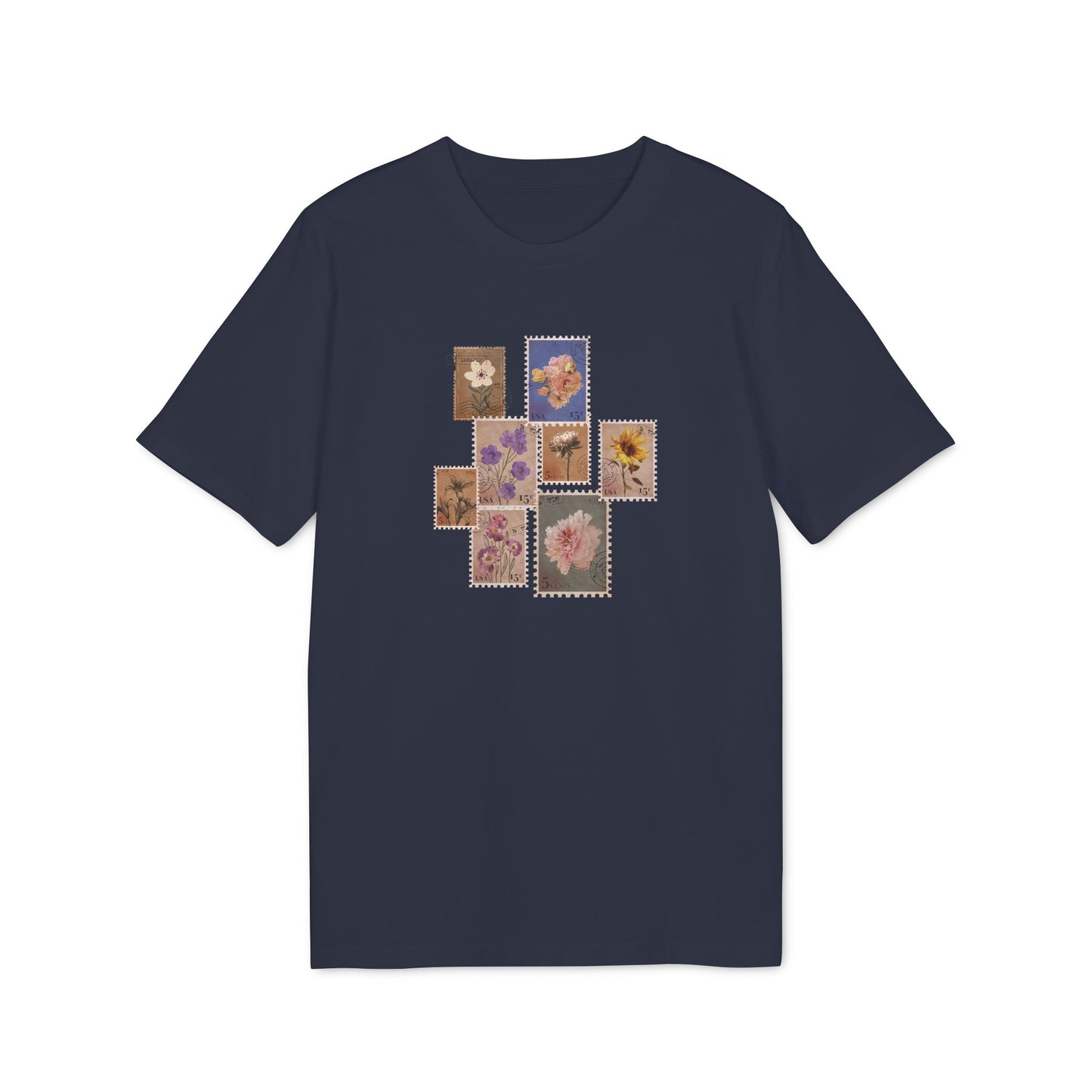 Flower Stamps – Bio Unisex T-Shirt