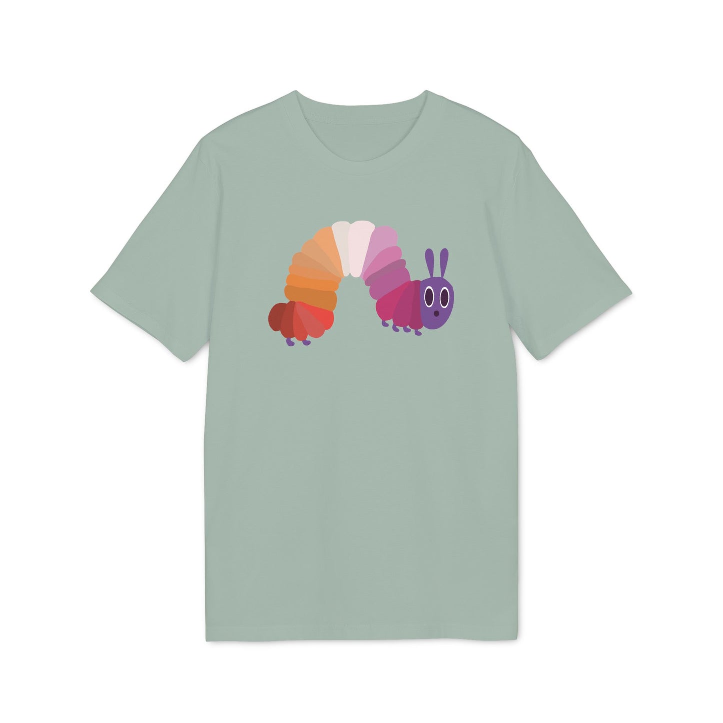 Lesbische Flagge Raupe – Bio Unisex T-Shirt