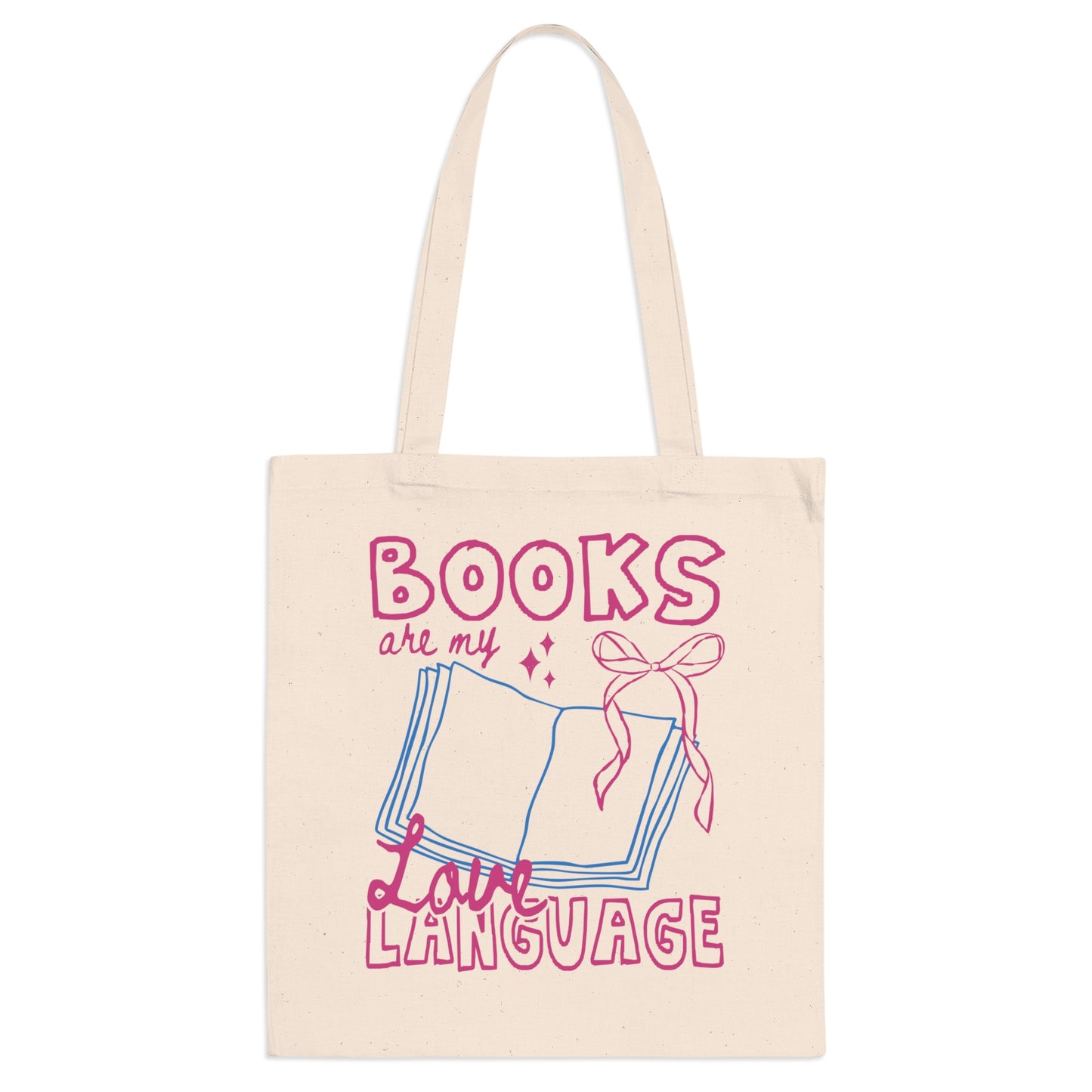 Books Are My Love Language – Bookish Jutebeutel aus Baumwolle
