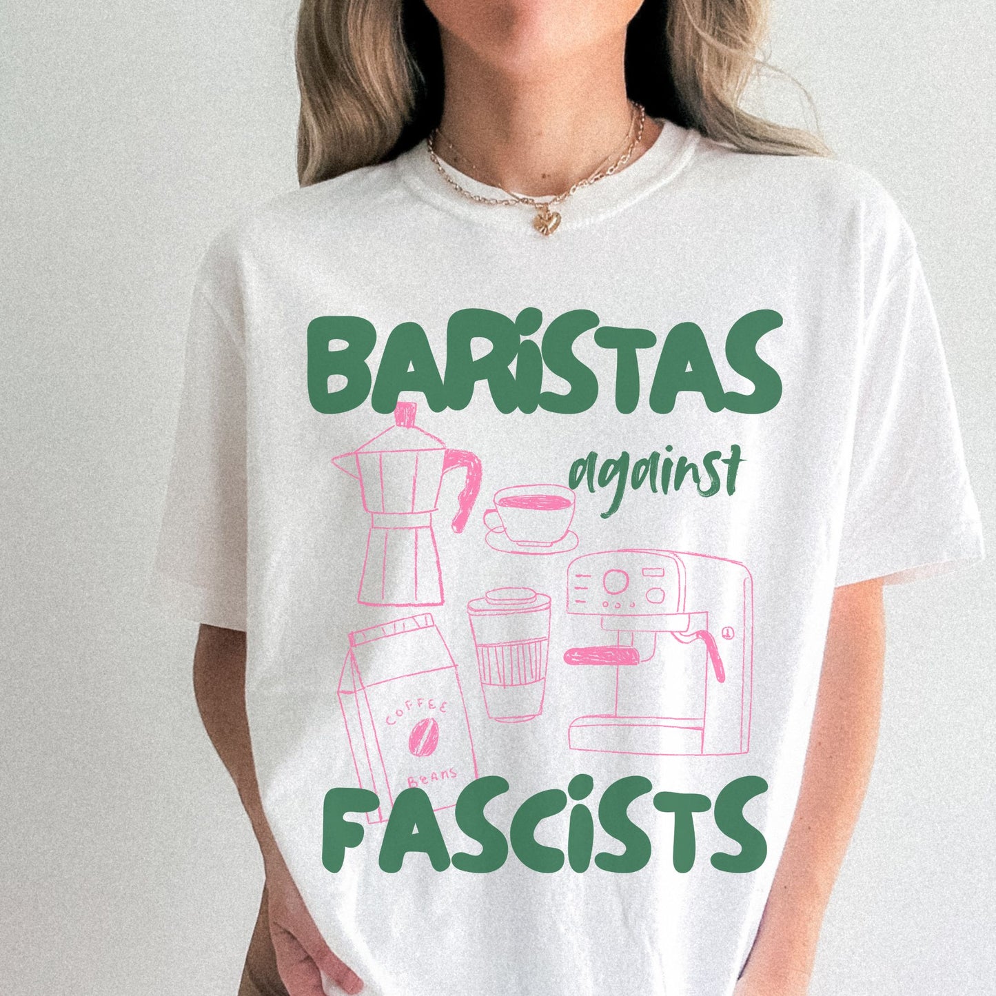 Baristas Against Fascists – Bio Unisex T-Shirt