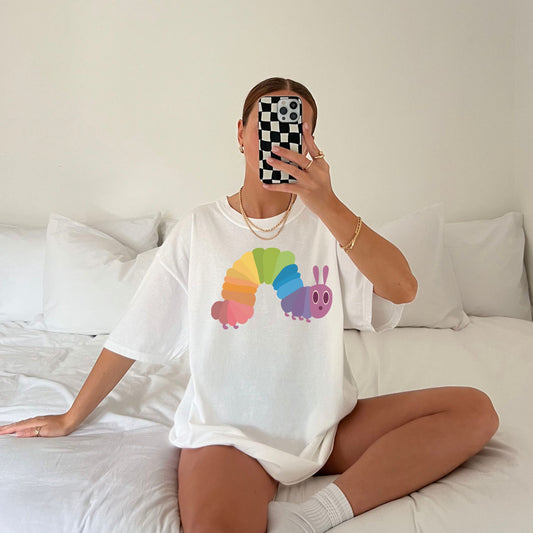 Queere Flaggen Raupe – Bio Unisex T-Shirt