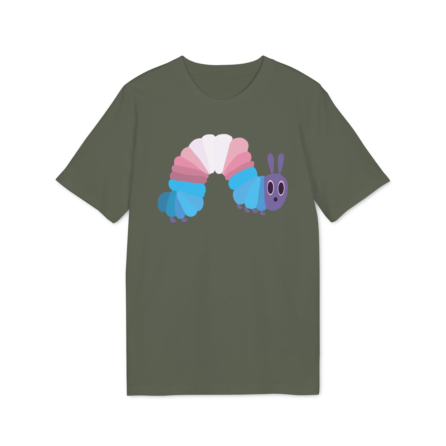 Trans-Flaggen Raupe Nimmersatt Unisex T-Shirt