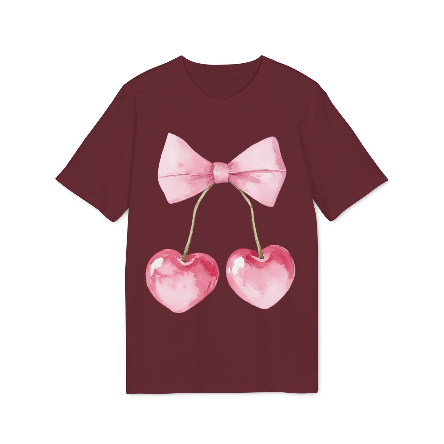 Kokettes Herz & Kirschen – Bio Unisex T-Shirt