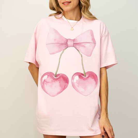 Kokettes Herz & Kirschen – Bio Unisex T-Shirt