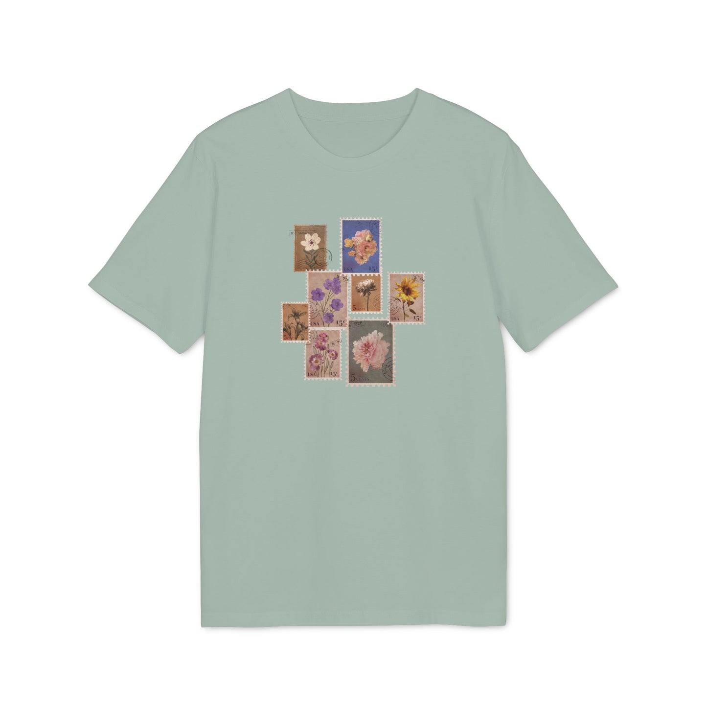 Flower Stamps – Bio Unisex T-Shirt