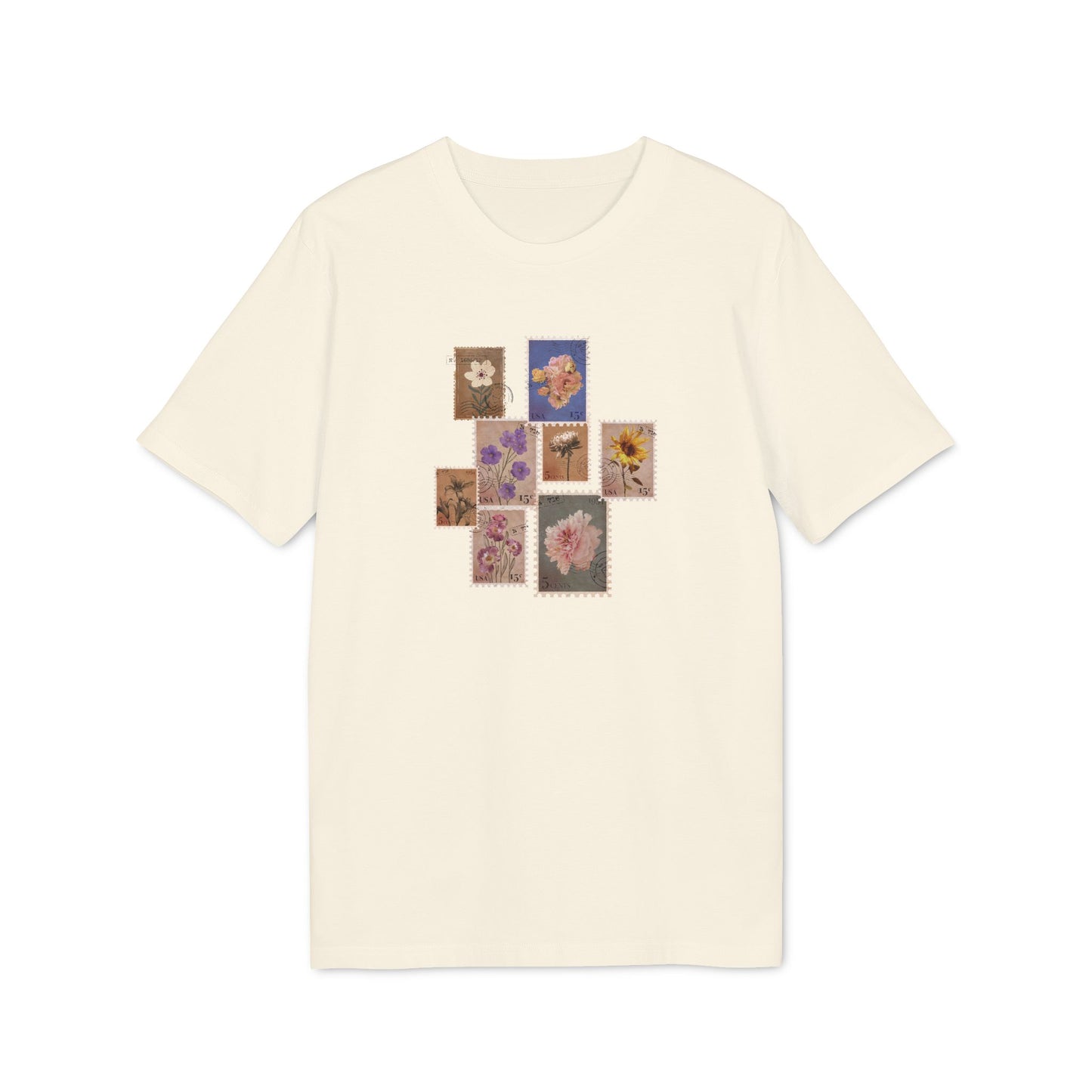 Flower Stamps – Bio Unisex T-Shirt
