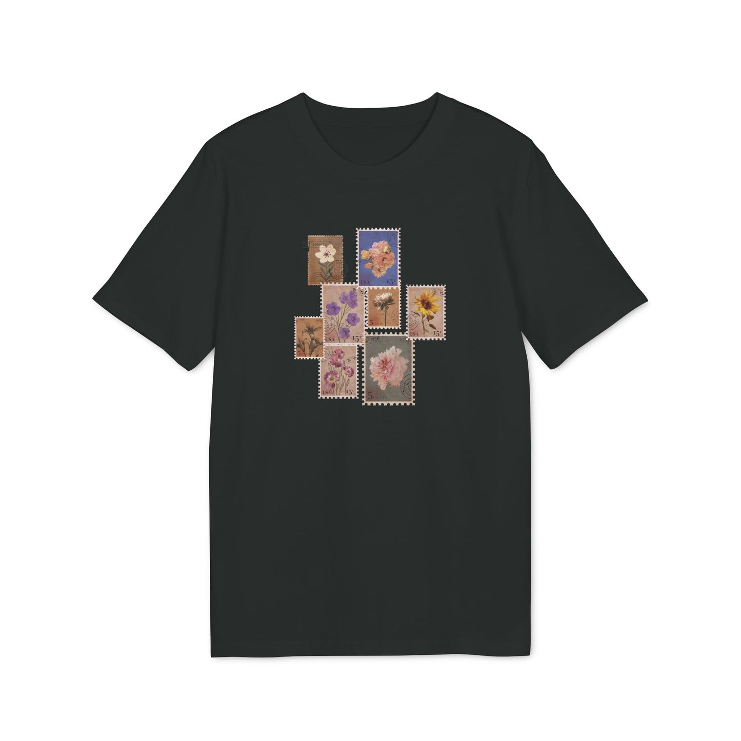Flower Stamps – Bio Unisex T-Shirt