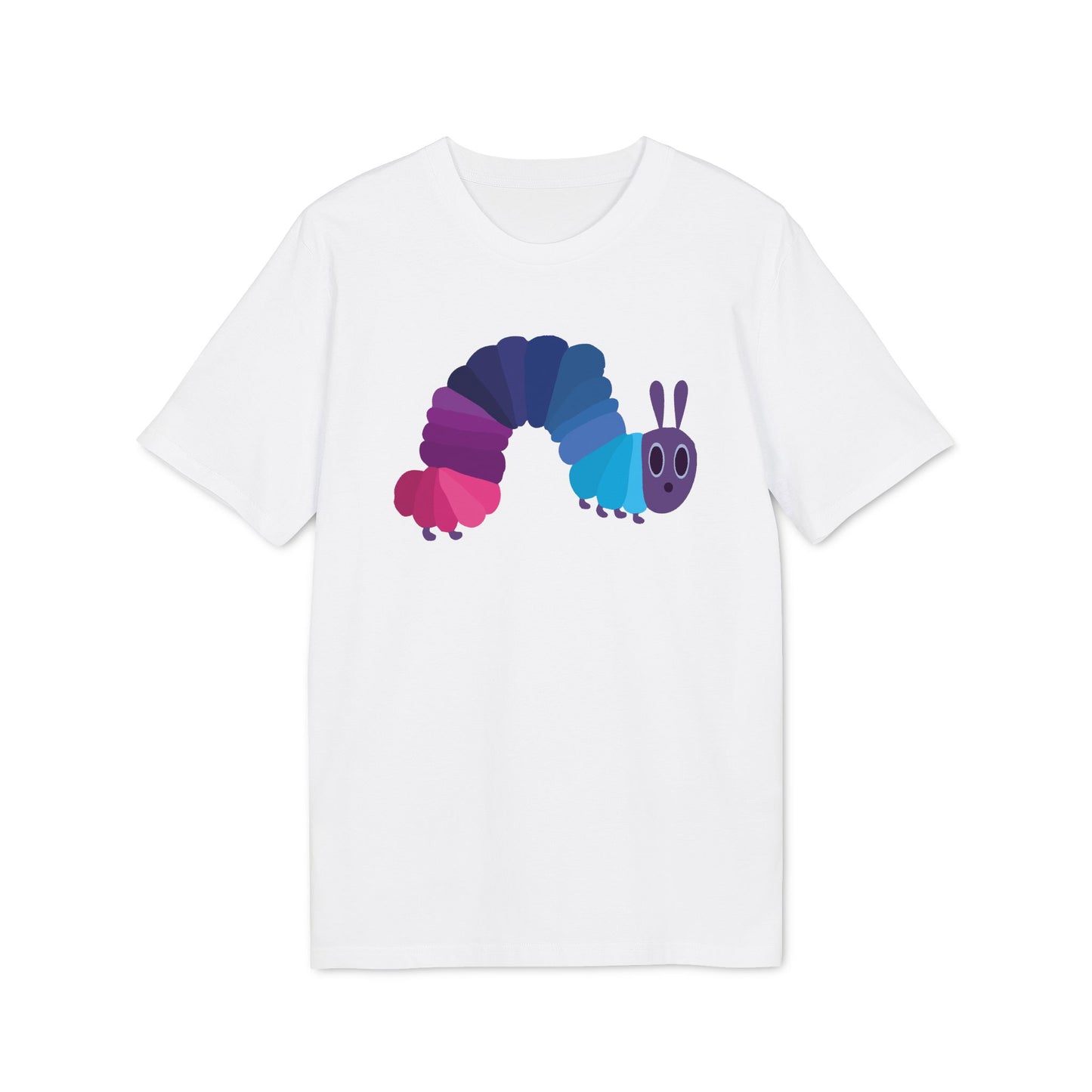 Bisexuelle Flaggen Raupe Nimmersatt Unisex T-Shirt
