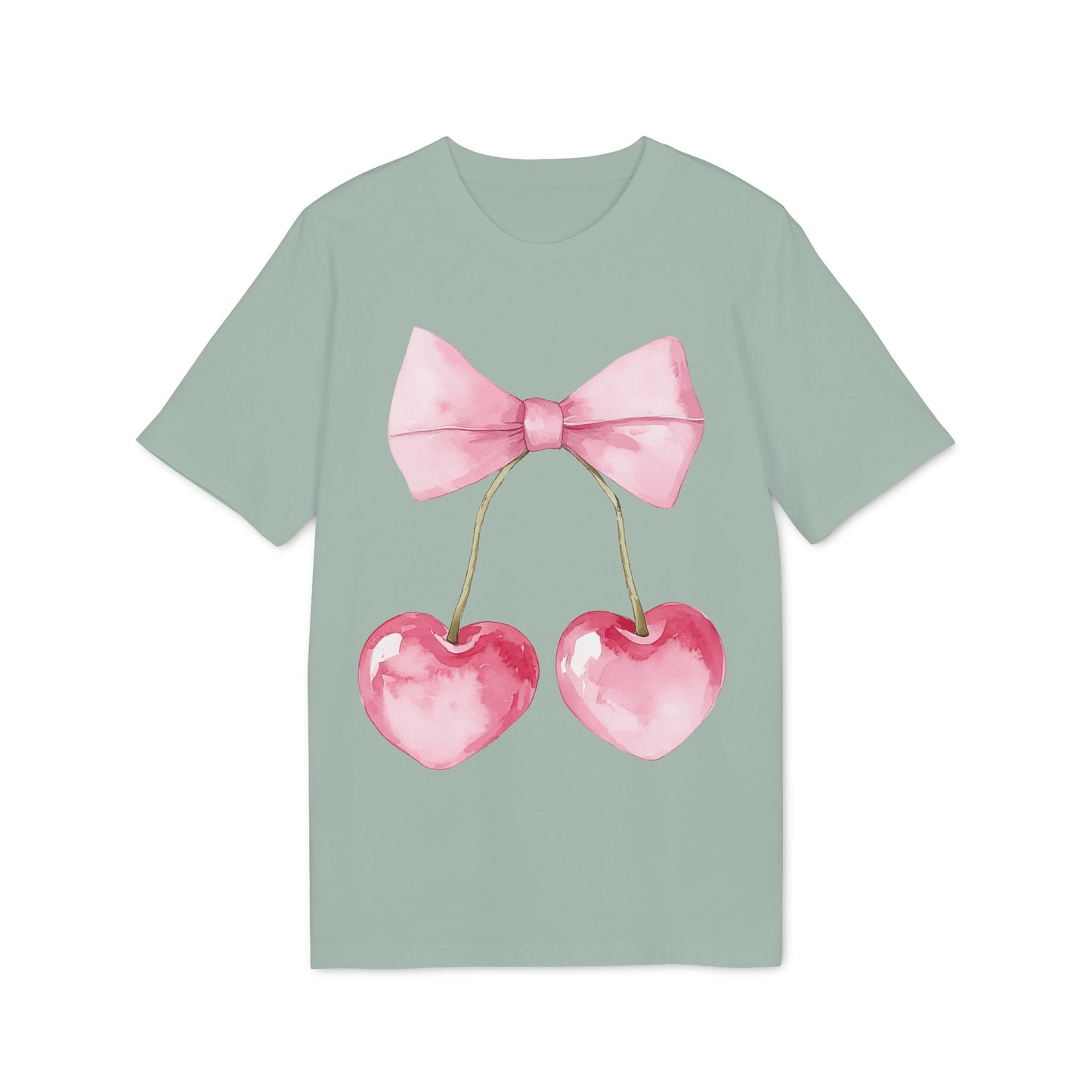 Kokettes Herz & Kirschen – Bio Unisex T-Shirt