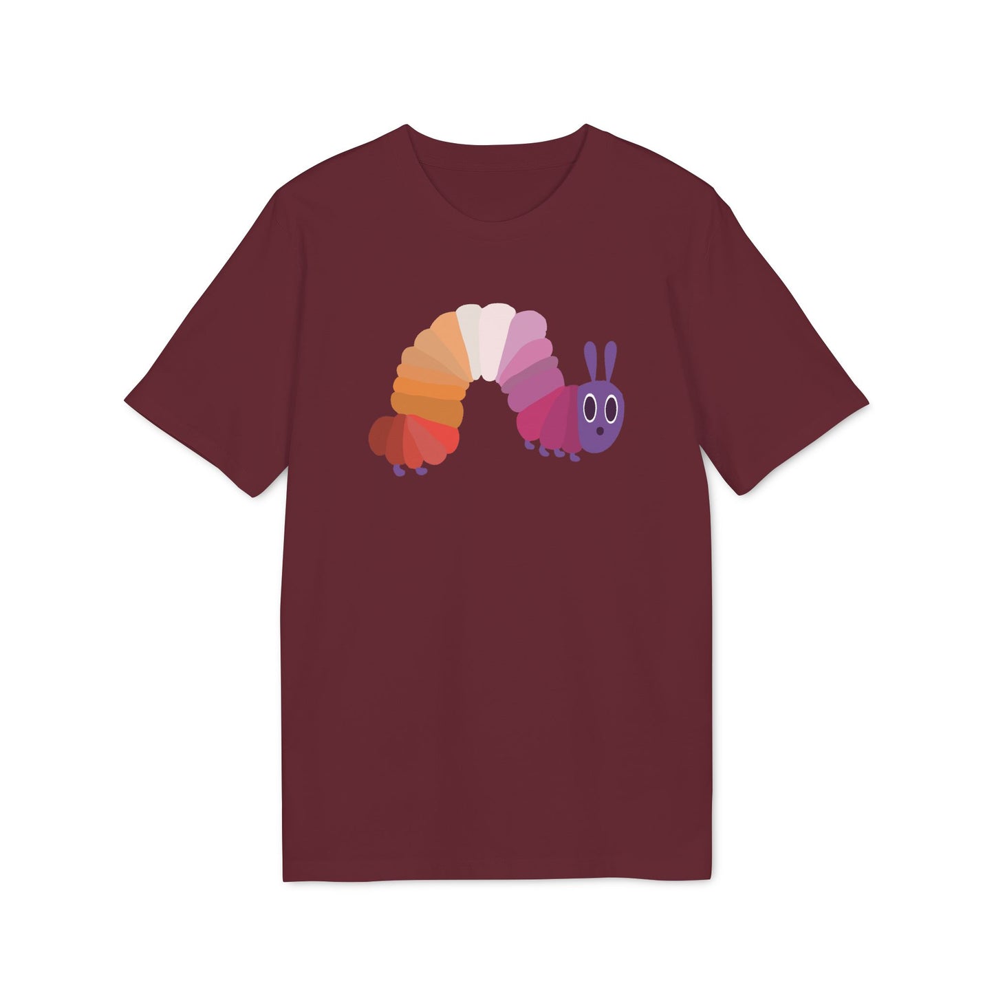 Lesbische Flagge Raupe – Bio Unisex T-Shirt