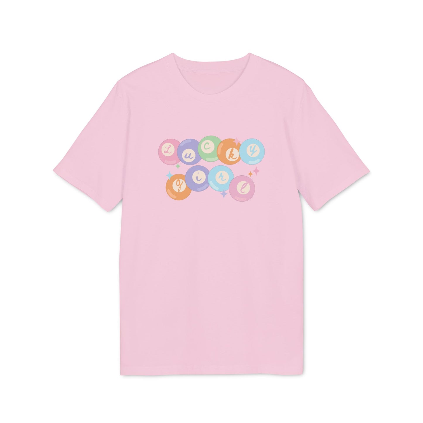 Lucky Girl Pinball – Bio Unisex T-Shirt Rosa