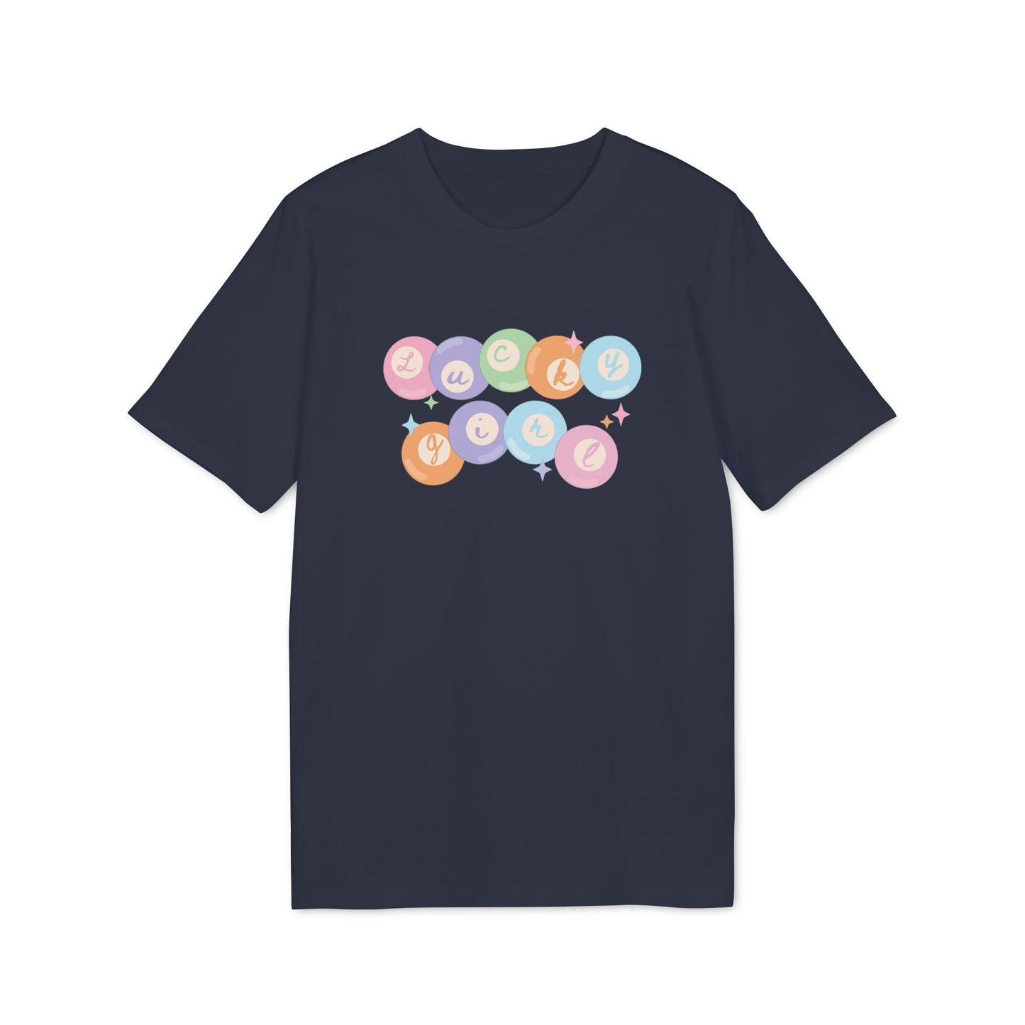 Lucky Girl Pinball – Bio Unisex T-Shirt Blau